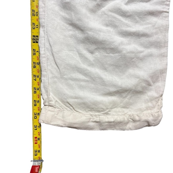 Vintage Y2K Diesel Ivory Low Rise Linen Pants Size 33 - Picture 9 of 10